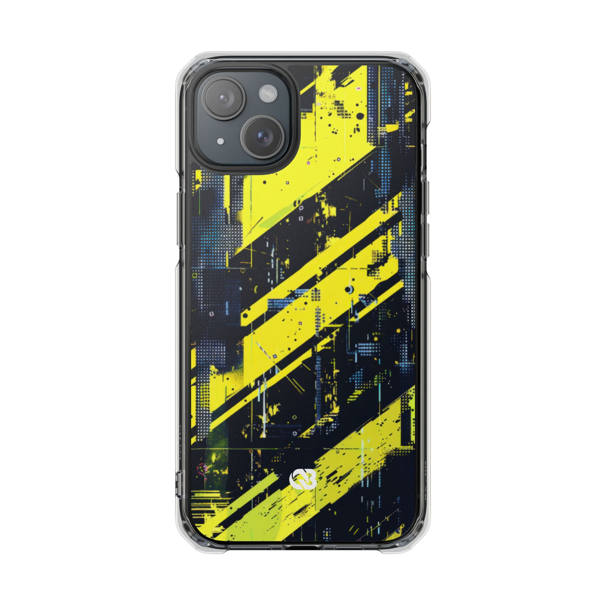Acid Hazard · Clear Impact Magnetic Phone Case for iPhone ·  Yellow