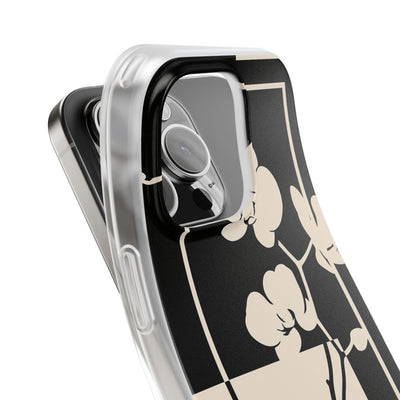 Beige Lite Phone Case for iPhone - Nocturnal Orchid Frame