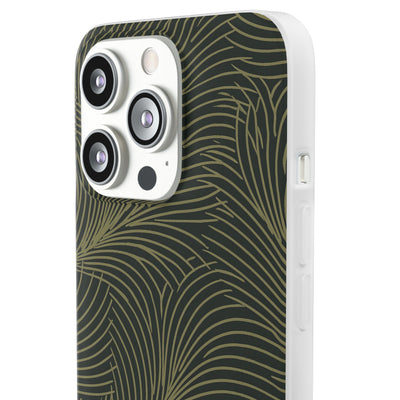 Midnight Palm Frond · Lite Phone Case for iPhone ·  Green