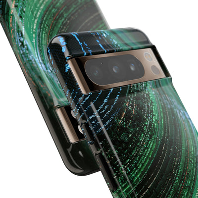 Orbital Data Stream · Tough Phone Case for Pixel ·  Green