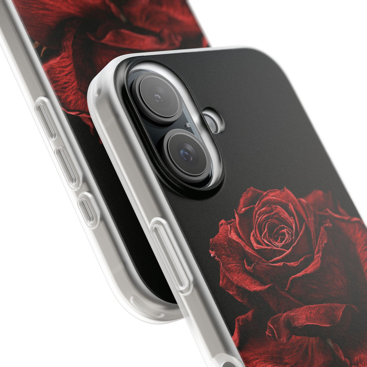 Crimson Noir Rose · Lite Phone Case for iPhone ·  Black