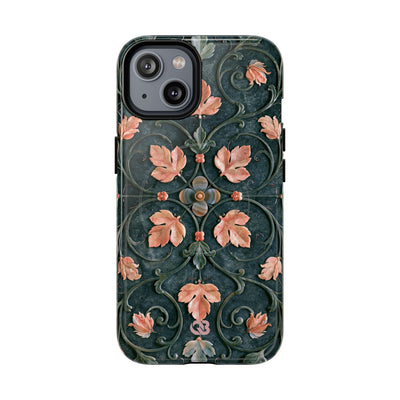 Florentine Rose Arabesque · Tough 2.0 Magnetic Phone Case for iPhone · Green