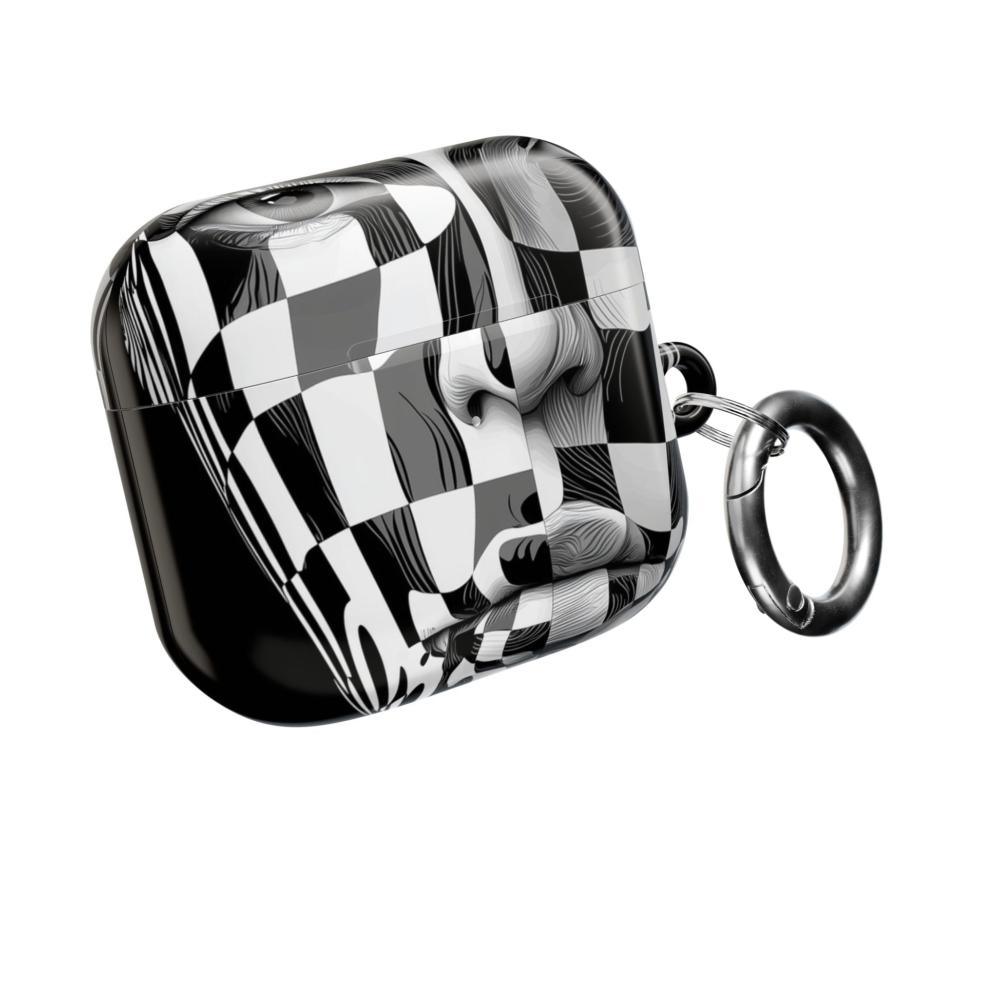 Mirrored Checkerboard Face - AirPods Case