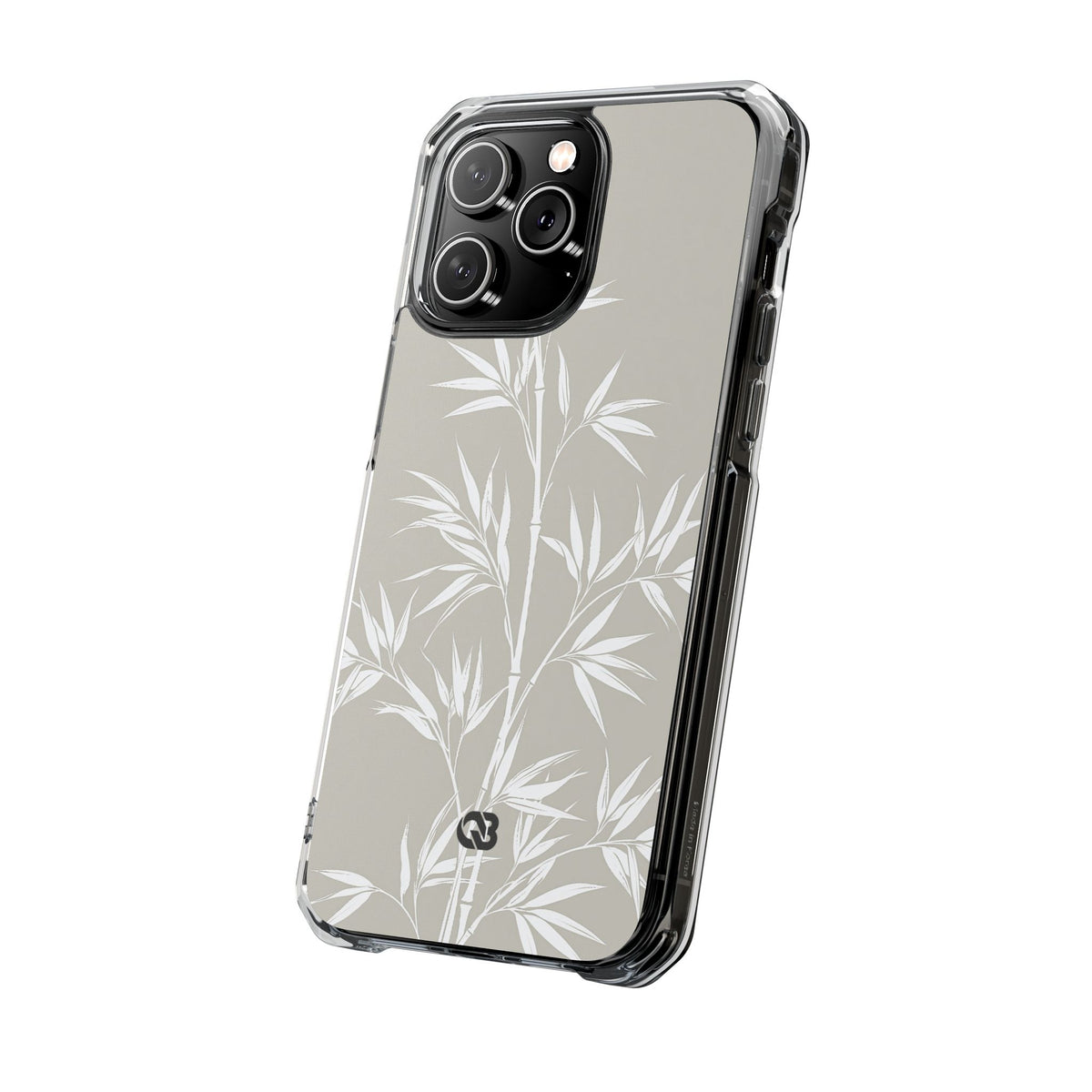 Serene Bamboo · Clear Impact Magnetic Phone Case for iPhone ·  Beige
