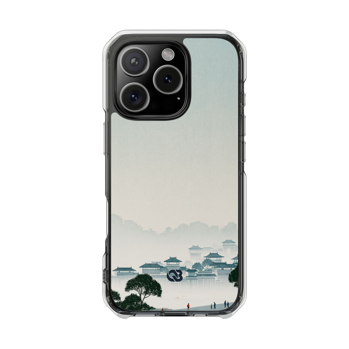 Misty Dynasty Horizon · Clear Impact Magnetic Phone Case for iPhone ·  Blue