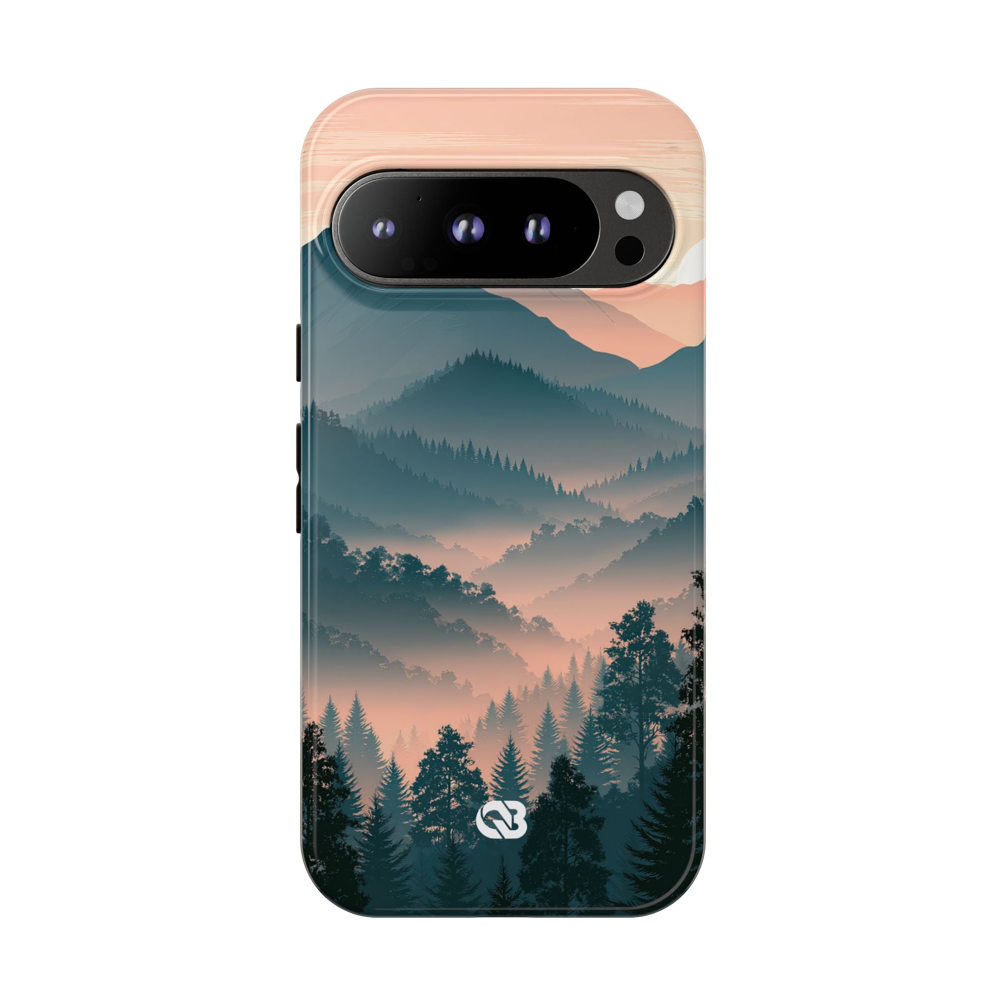 Teal Tough Phone Case for Google Pixel - Alpine Teal Horizon