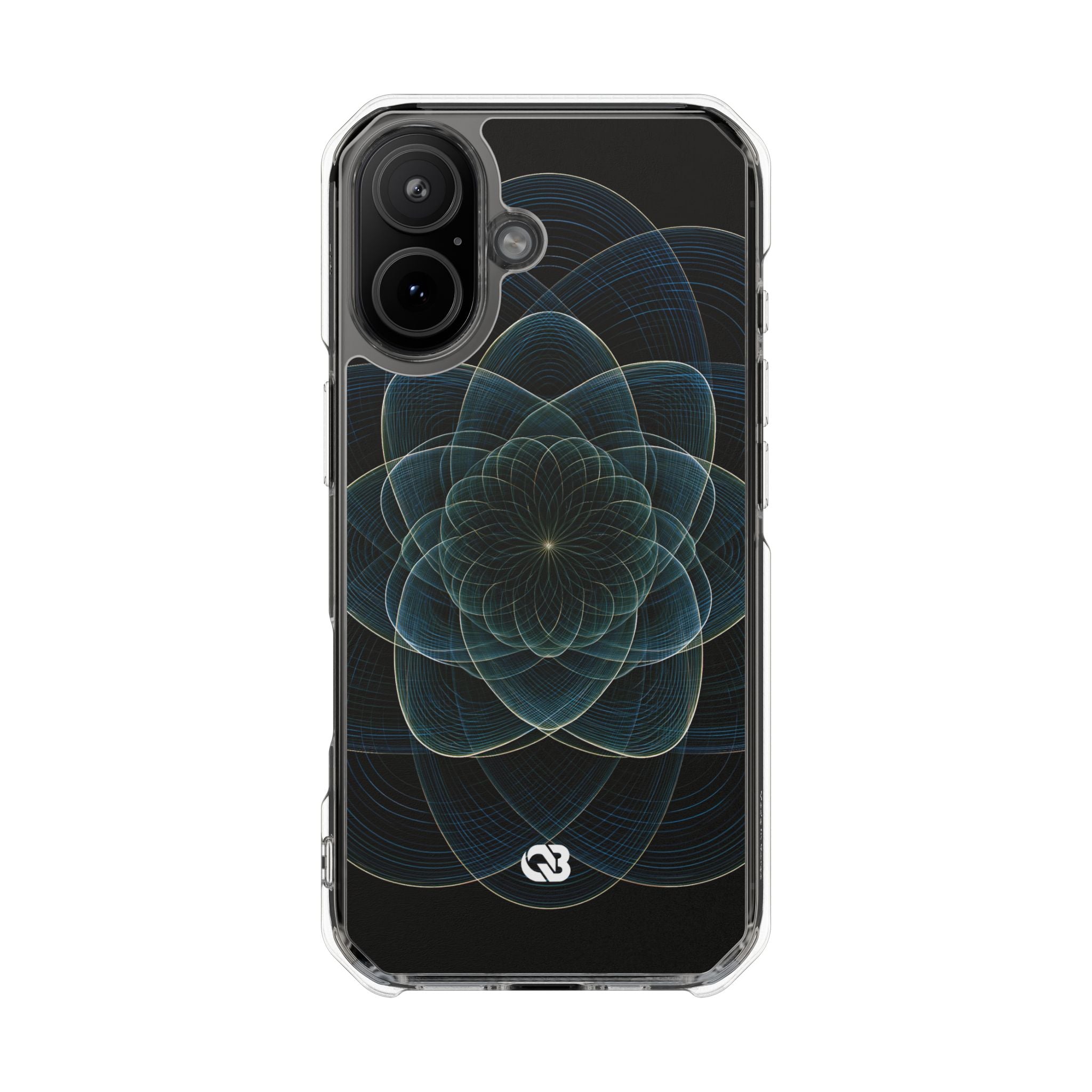 Blue Impact MagSafe Phone Case for iPhone - Celestial Wireframe Bloom