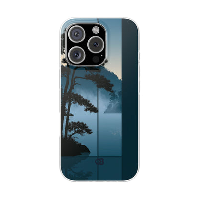 Blue Lite Phone Case for iPhone - Kyoto Mist Pine