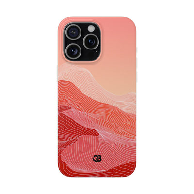 Red Lite Phone Case for iPhone - Crimson Ridge Contour