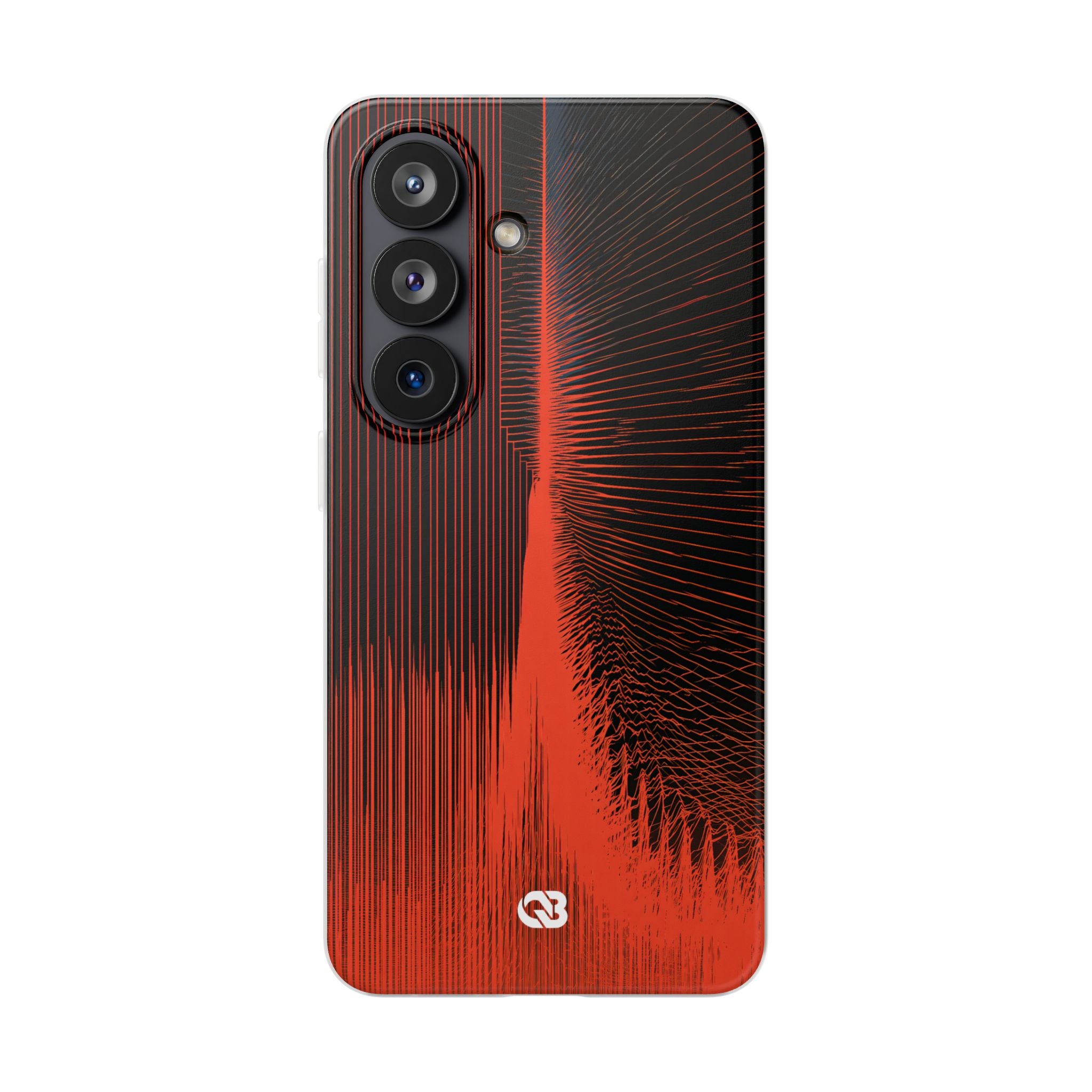 Red Lite Phone Case for Samsung - Crimson Frequency Pulse