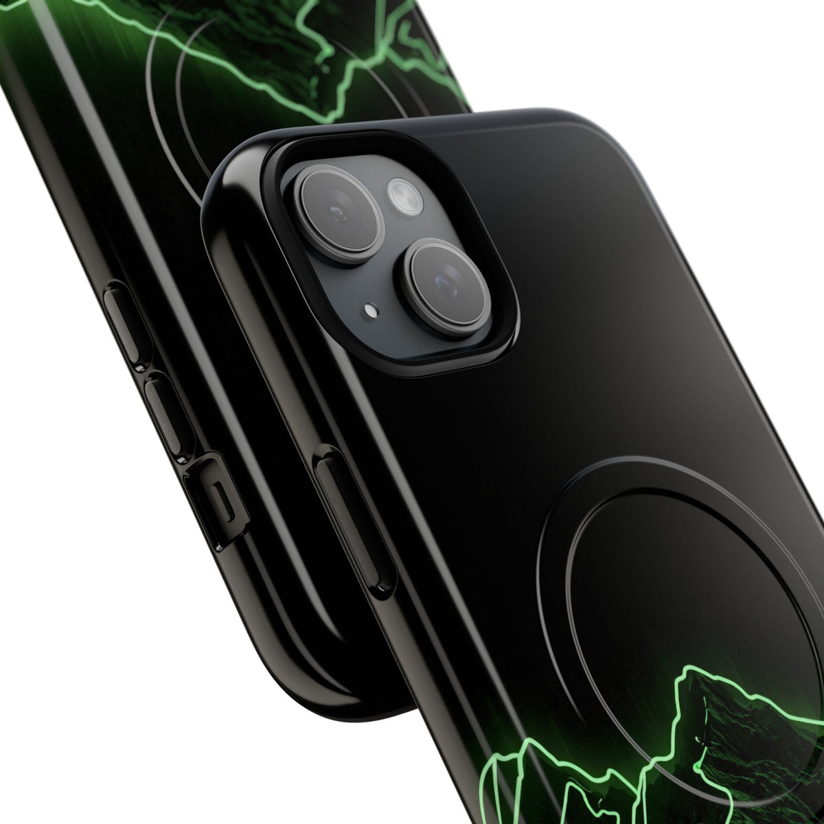 Nordic Mountain Contour · Tough 2.0 Magnetic Phone Case for iPhone · Black