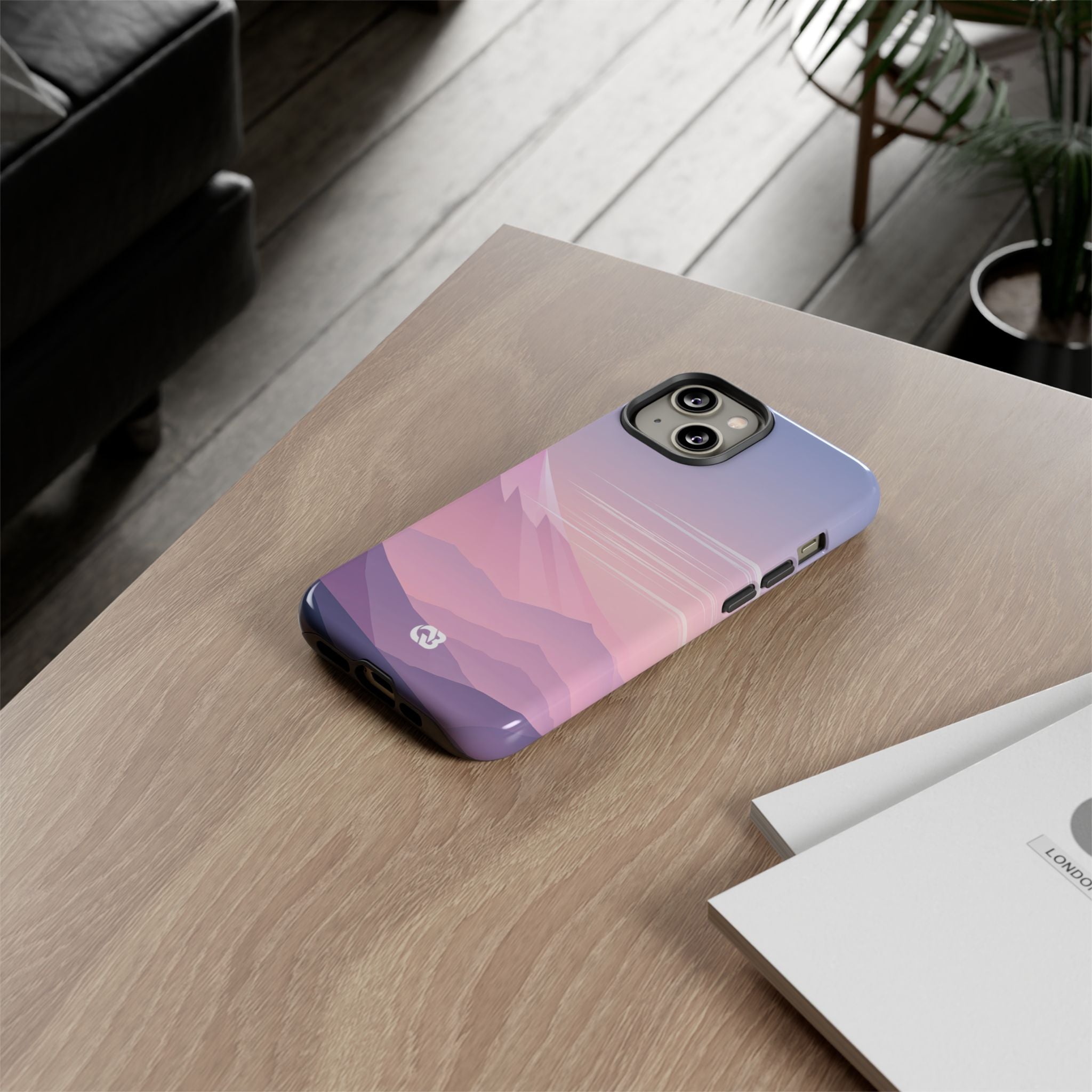 Purple Tough Phone Case for iPhone - Lavender Alpine Dawn