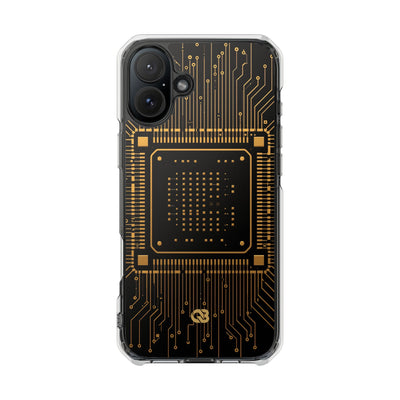 Gold Impact MagSafe Phone Case for iPhone - Cyber Gold Processor