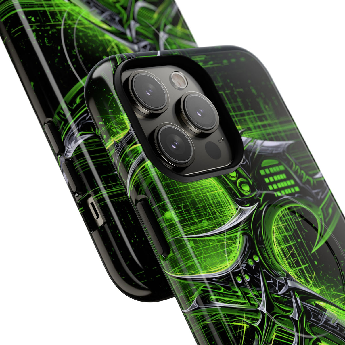 Cyber Sigil Grid · Tough 2.0 Magnetic Phone Case for iPhone · Green