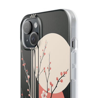 Black Lite Phone Case for iPhone - Kyoto Midnight Blossom