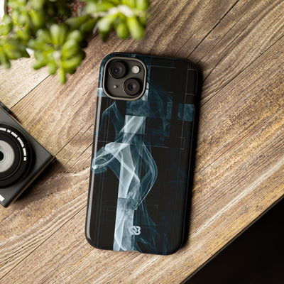 Black Tough Phone Case for iPhone - Arctic Vapor Grid