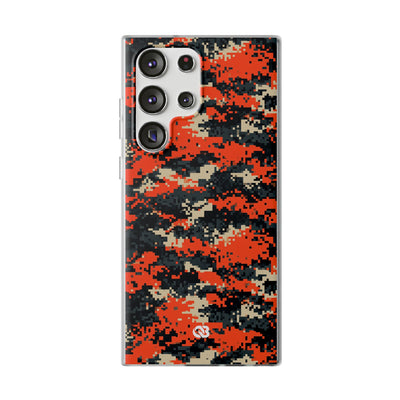 Signal Pixel Camo · Lite Phone Case for Samsung · Orange