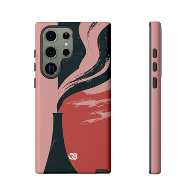 Pink Tough Phone Case for Samsung - Cinder Rose Plume