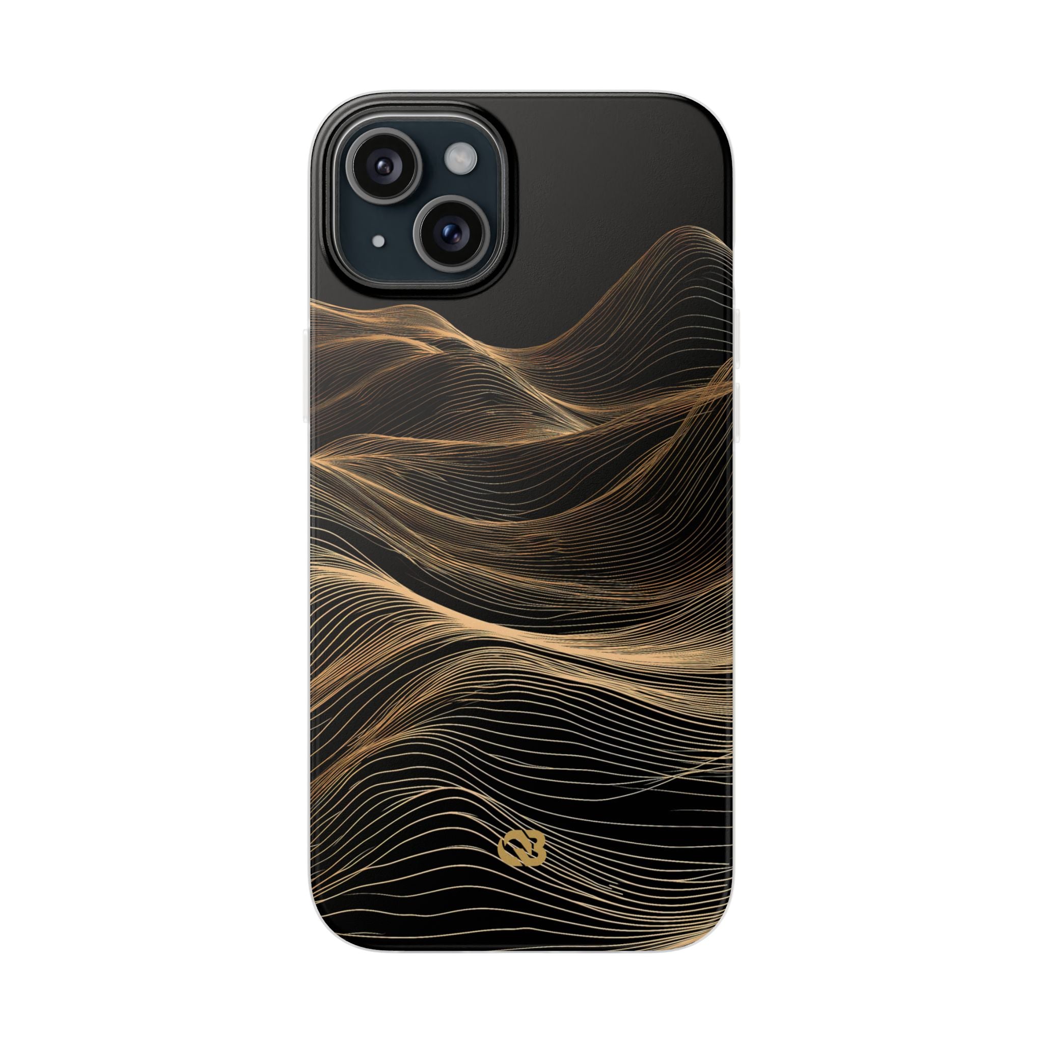 Black Lite Phone Case for iPhone - Copper Topo Ridge