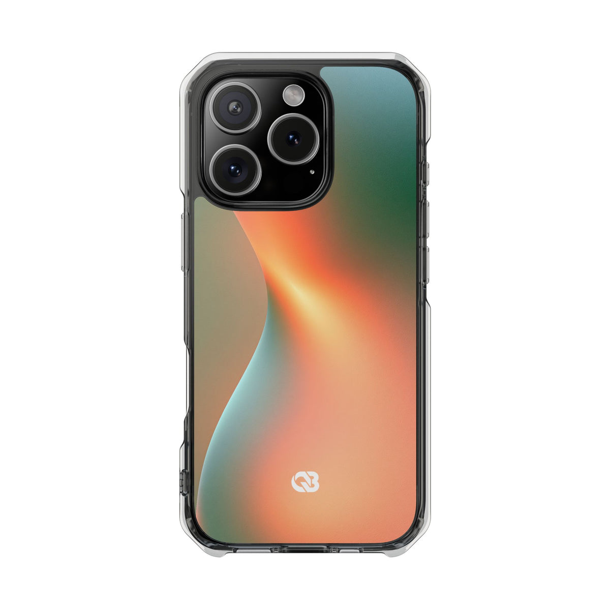 Radiant Contour · Clear Impact Magnetic Phone Case for iPhone · Orange
