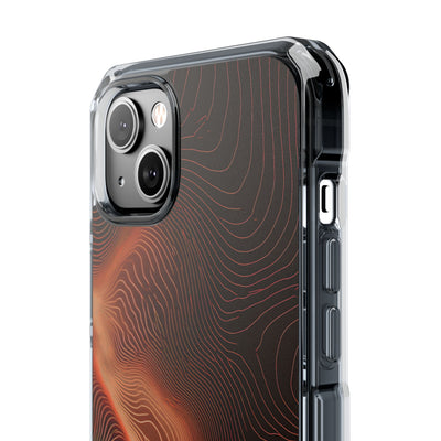 Caldera Ridge · Clear Impact Magnetic Phone Case for iPhone · Orange