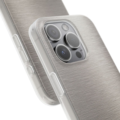 Grey Lite Phone Case for iPhone - Brushed Nickel Linen
