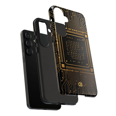 Gold Tough Phone Case for Samsung - Cyber Gold Processor
