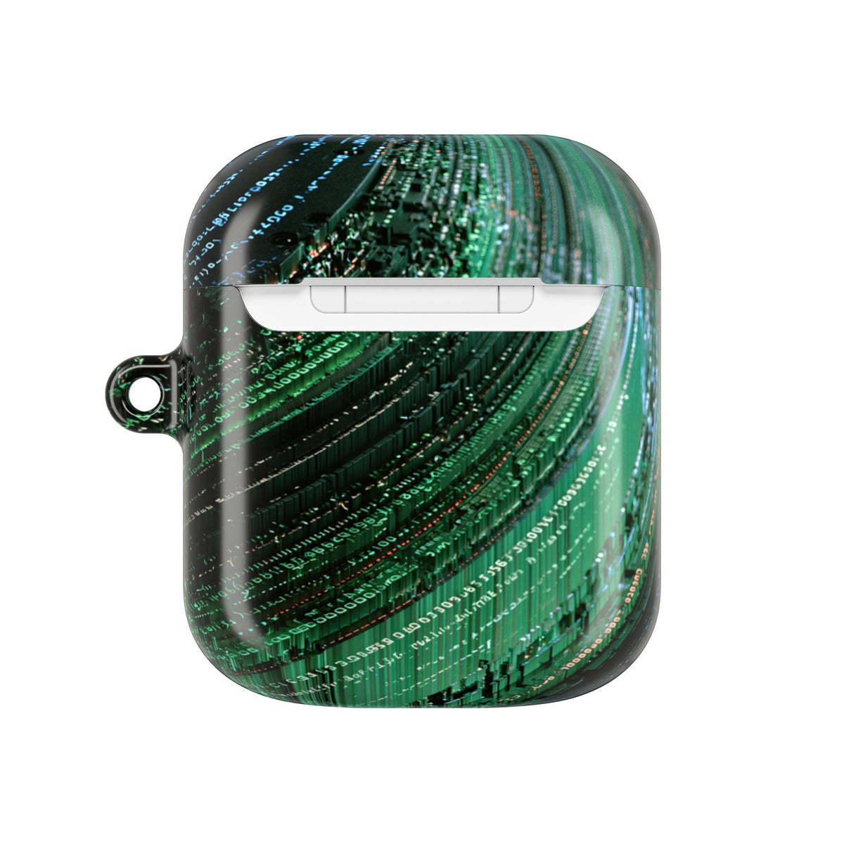 Orbital Data Stream · Hard Case for AirPods & AirPods Pro · Green