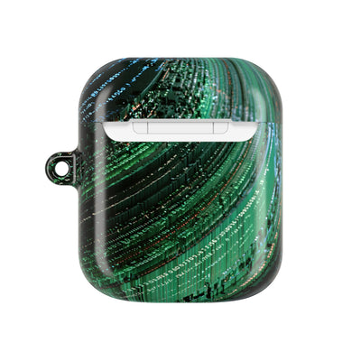 Orbital Data Stream · Hard Case for AirPods & AirPods Pro · Green