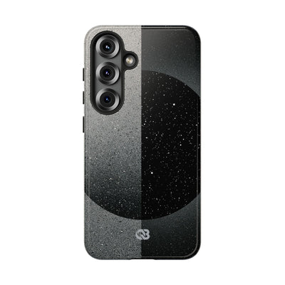 Black Tough Phone Case for Samsung - Lunar Static Orbit