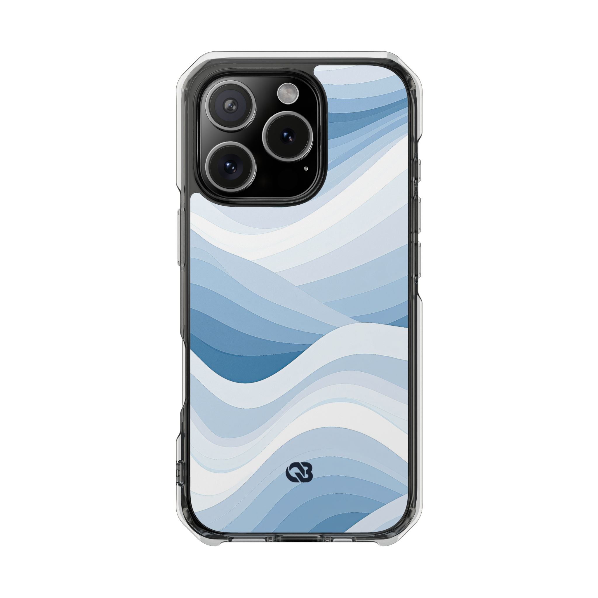 Blue Impact MagSafe Phone Case for iPhone - Glacial Indigo Flow