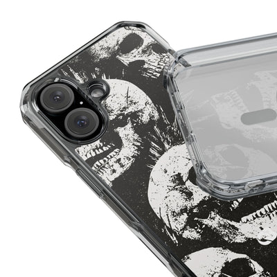 Punk Skull Riot · Clear Impact Magnetic Phone Case for iPhone · Black