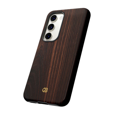 Brown Tough Phone Case for Samsung - Burnished Mahogany Grain