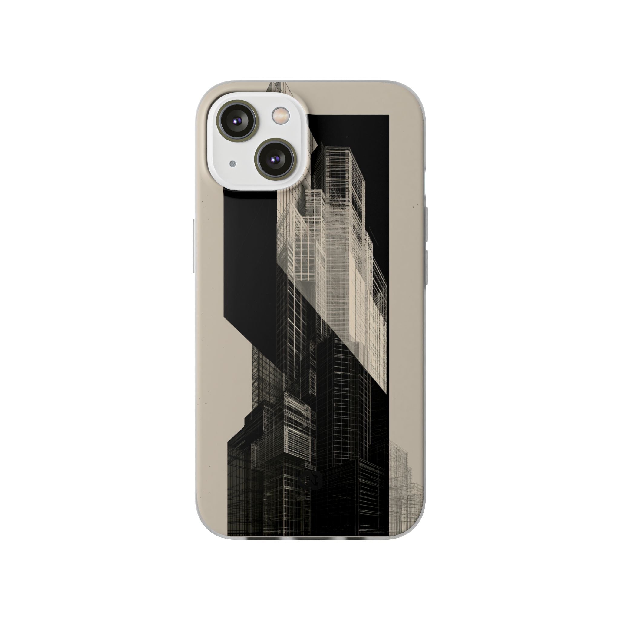 Beige Lite Phone Case for iPhone - Monolith Urban Grid