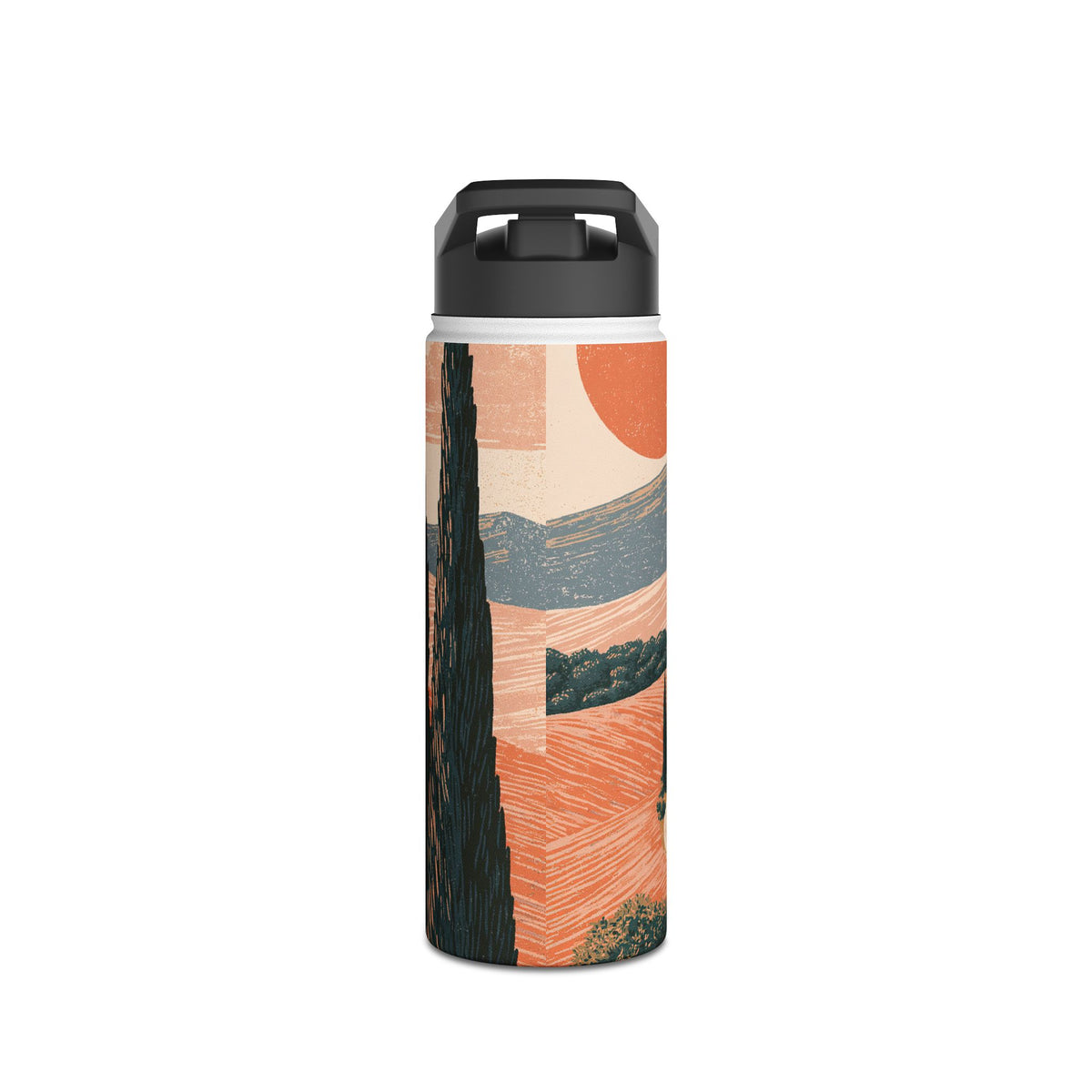 Tuscan Cypress Horizon · Insulated Water Bottle · Orange