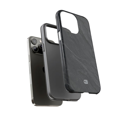 Black Tough Phone Case for iPhone - Midnight Slate Ridge