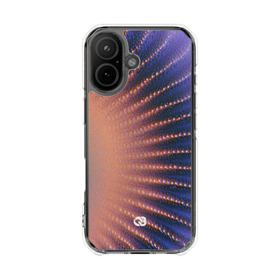 Luminous Aura Burst · Clear Impact Magnetic Phone Case for iPhone · Blue