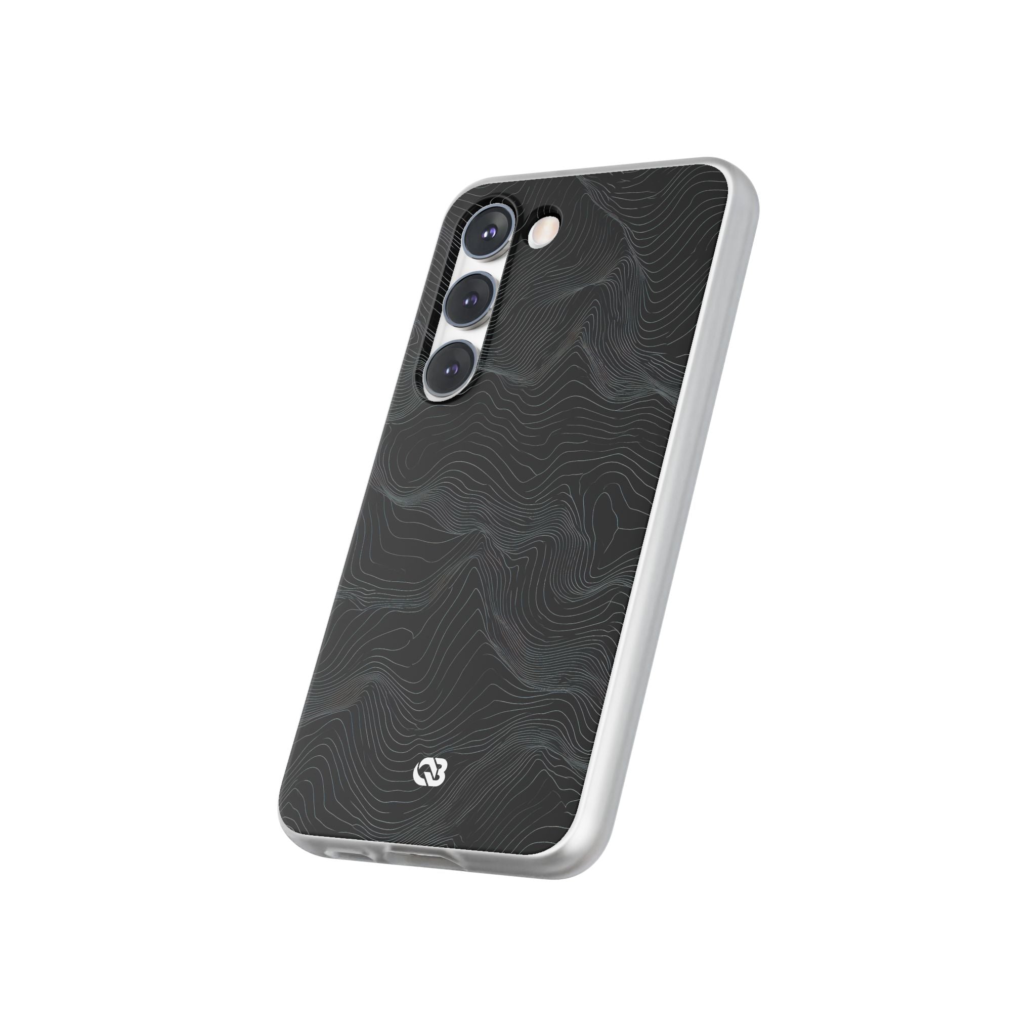 Black Lite Phone Case for Samsung - Obsidian Topo Wireframe