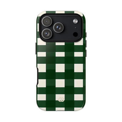Hunter Green Plaid · Tough Phone Case for iPhone