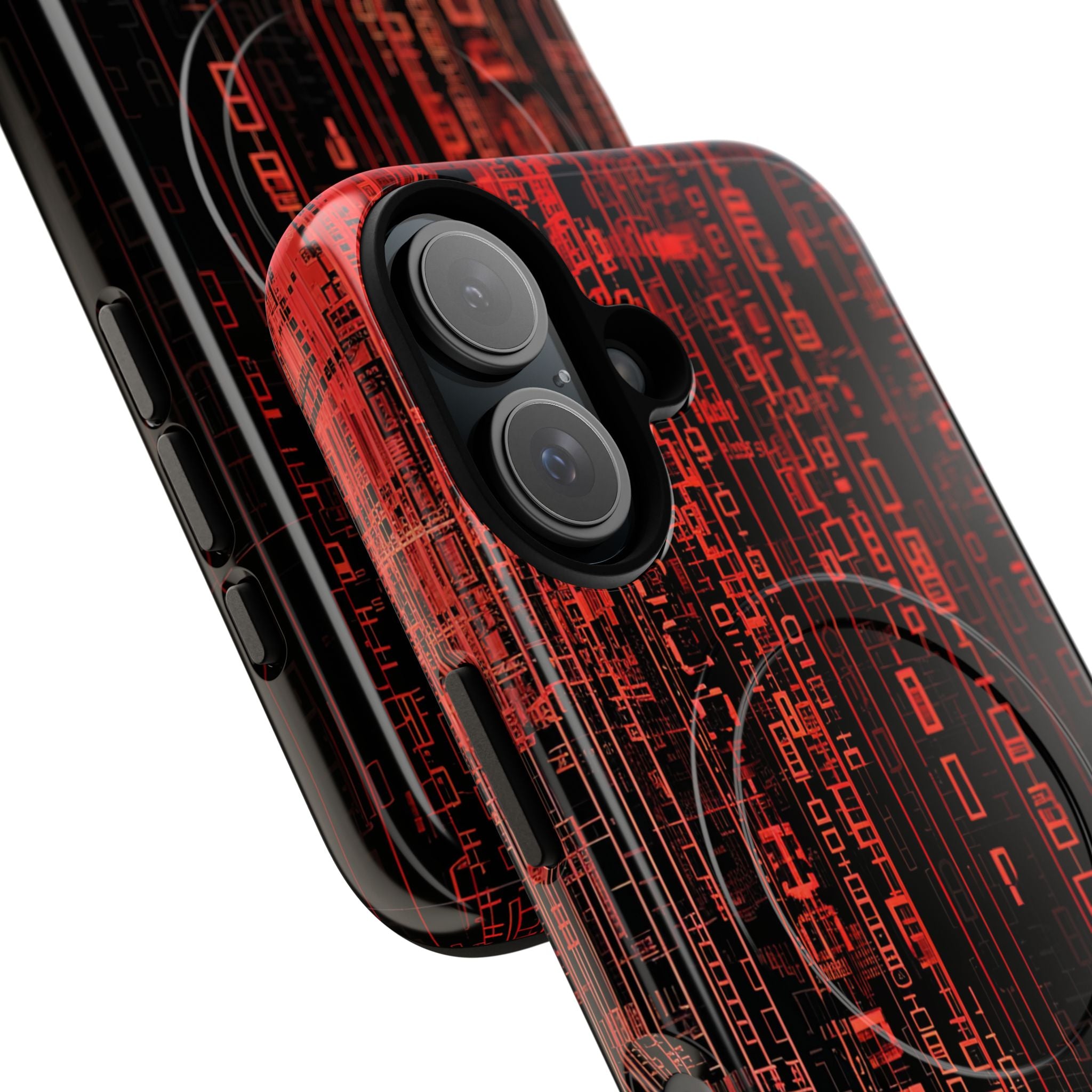 Crimson Glyphs iPhone 16 Case - Tough+