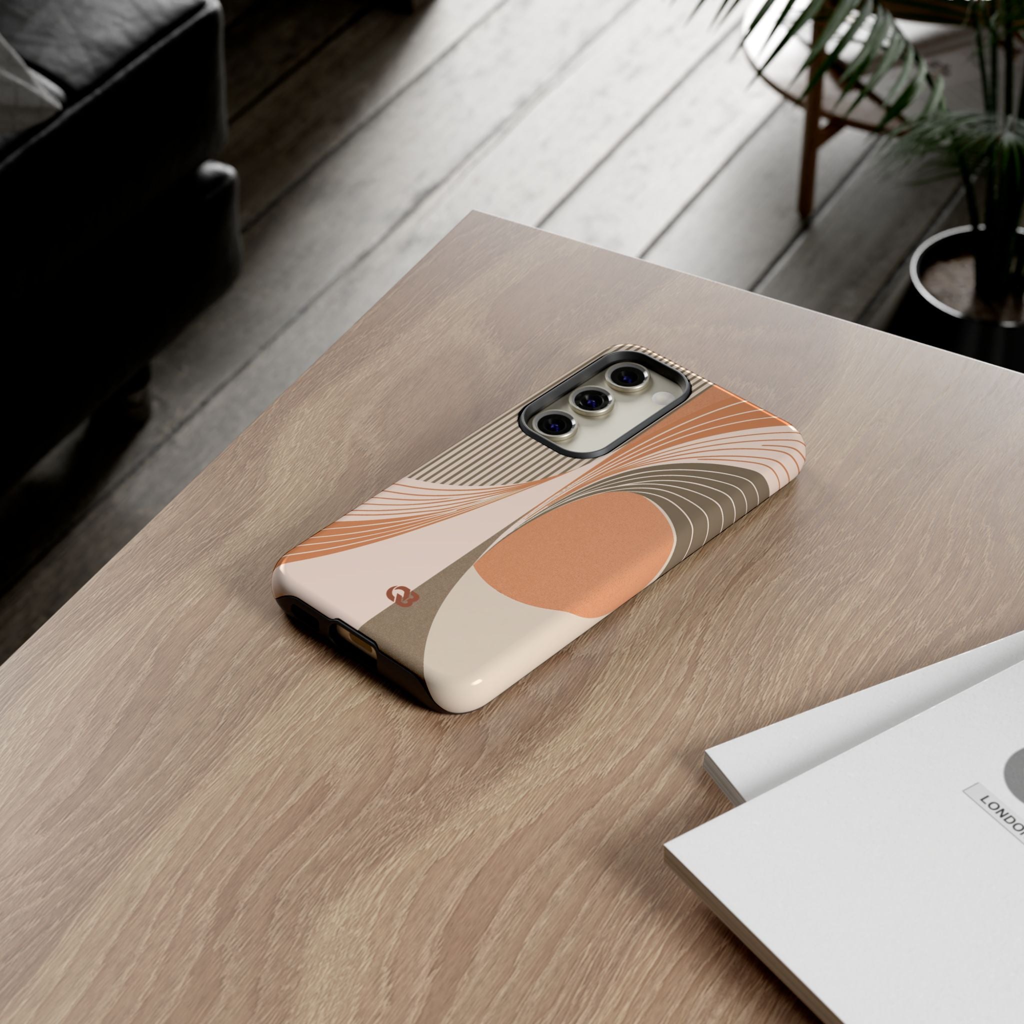 Orange Tough Phone Case for Samsung - Desert Arc Horizon