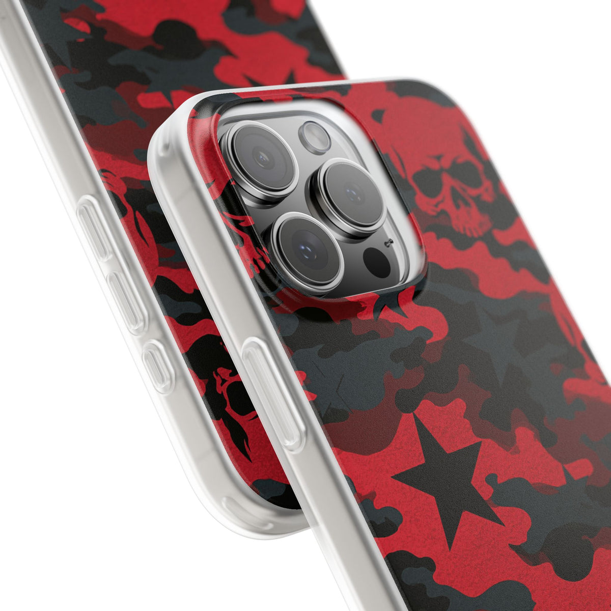 Crimson Skull Camo · Lite Phone Case for iPhone ·  Red