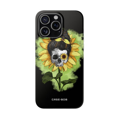 Sonnenblumen-Schädel iPhone 15 Pro Max Case - Soft