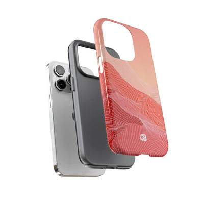 Coral Ridge Contours · Tough Phone Case for iPhone · Red