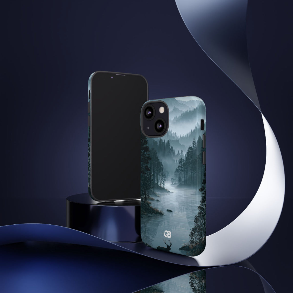 Silent Nordic Fjord · Tough Phone Case for iPhone · Blue