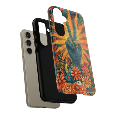 Fleur de paix radieuse · Coque de téléphone Tough pour Samsung