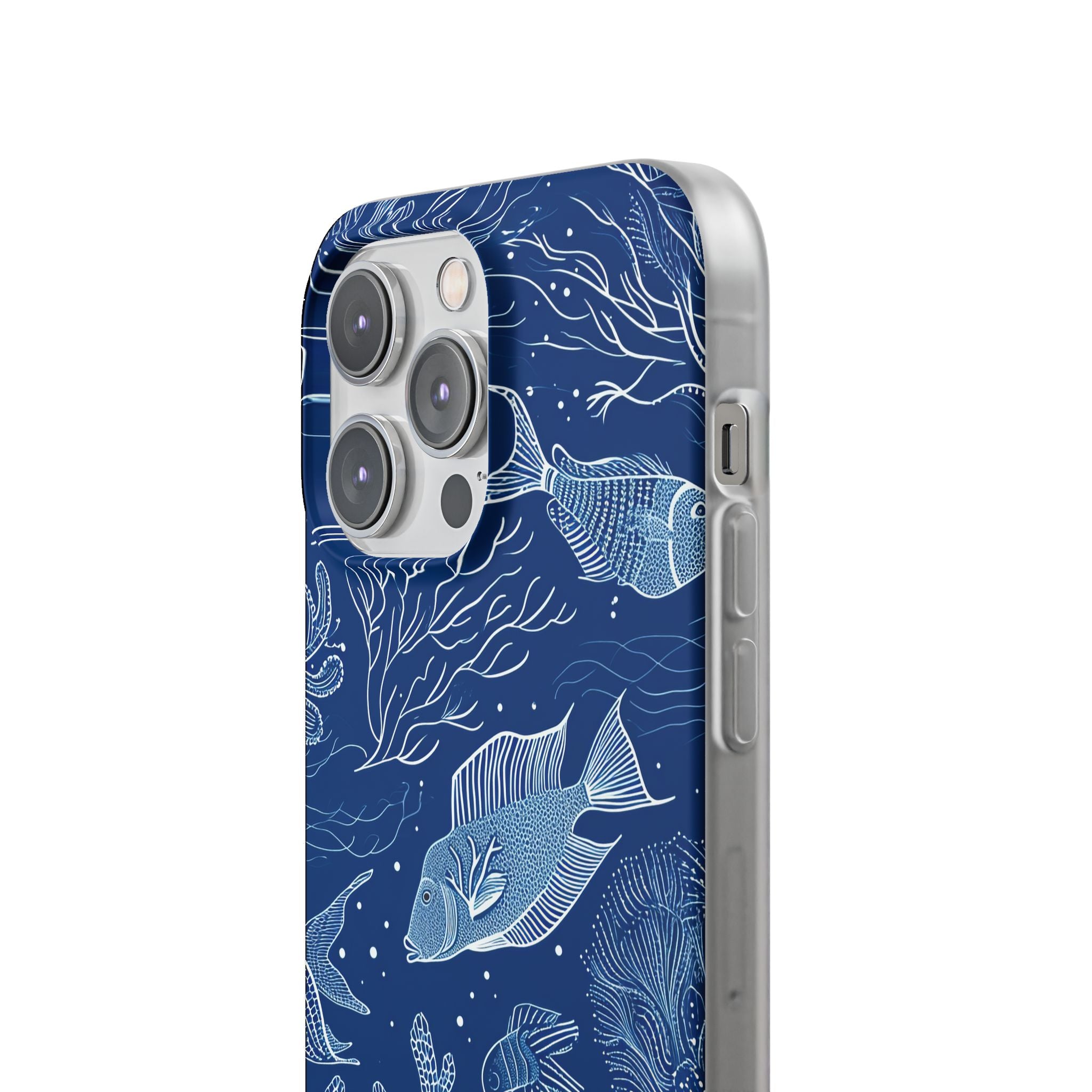 Navy Scale Reef iPhone 14 Pro Max Case - Soft