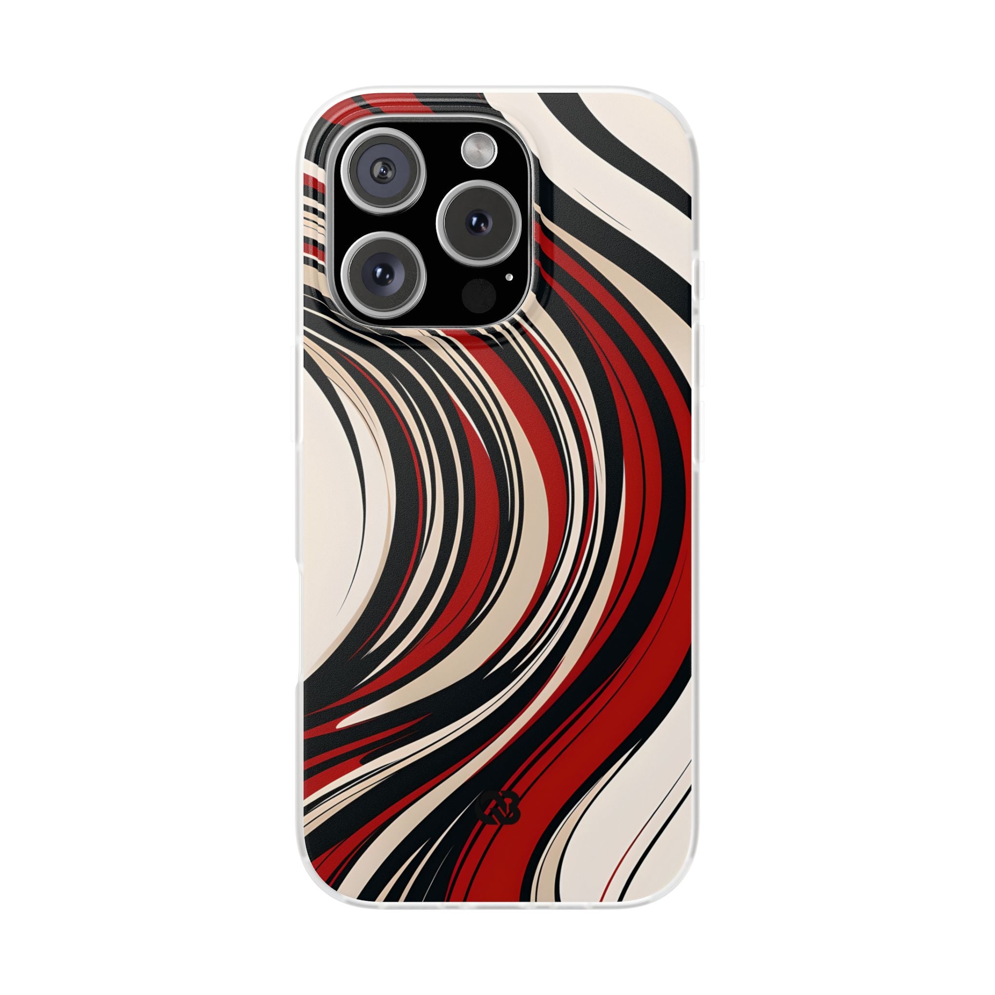 Crimson Flow Waves · Soft Handyhülle für iPhone