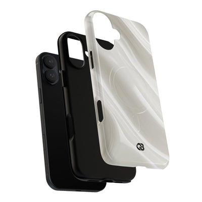 White Tough 2.0 Magsafe Phone Case for iPhone - Polished Ivory Wave