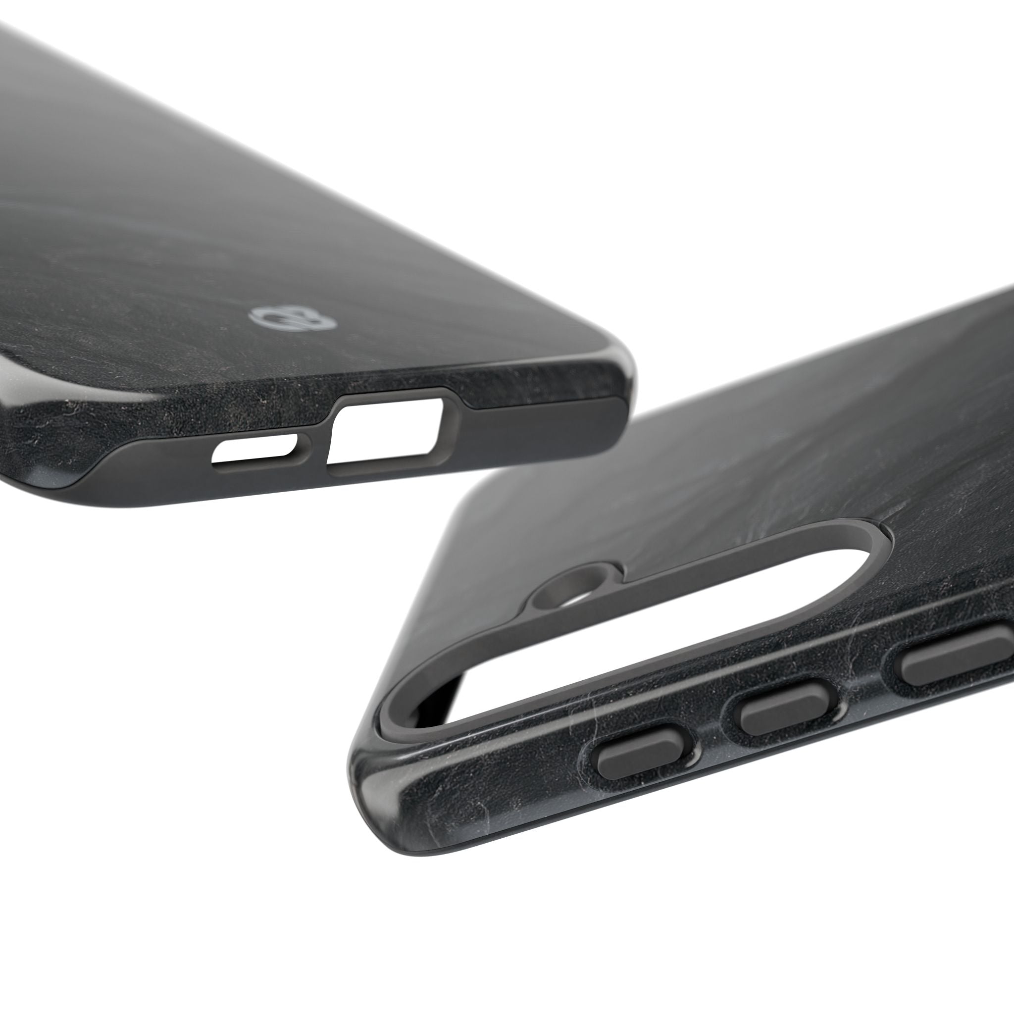 Black Tough Phone Case for Samsung - Midnight Slate Ridge
